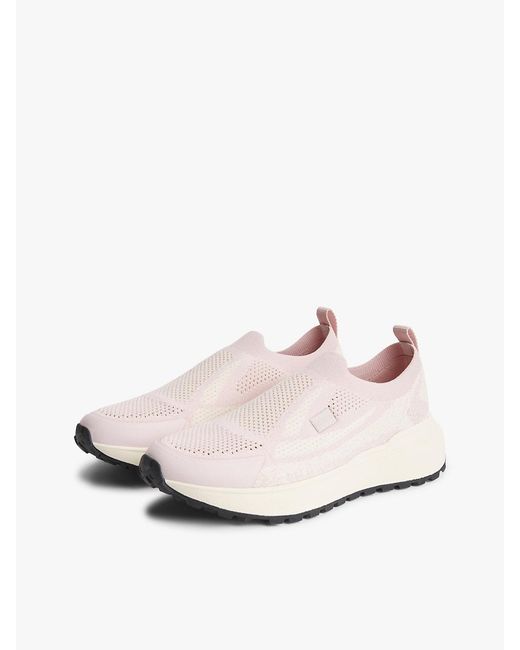 Tommy Hilfiger Natural Logo Knit Cleat Slip-On Trainers