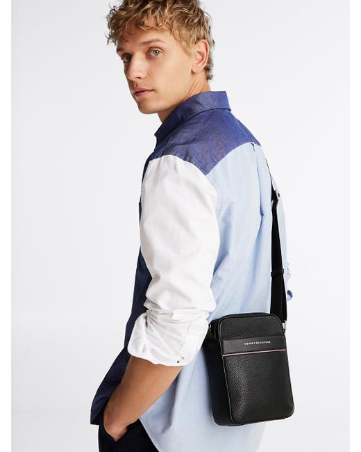 Tommy Hilfiger Black Th Business Corporate Reporter Bag for men