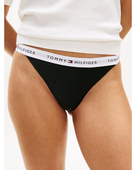 Tommy Hilfiger Blue 5-Pack Essential Logo Waistband Tanga Thongs