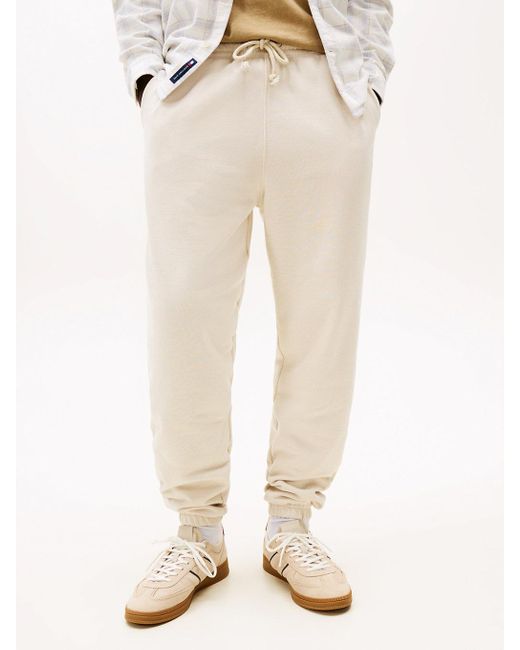 Tommy Hilfiger Natural Tommy Badge Brushed Terry Joggers for men