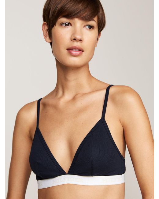Reggiseno Hilfiger Monotype A Triangolo di Tommy Hilfiger in Black