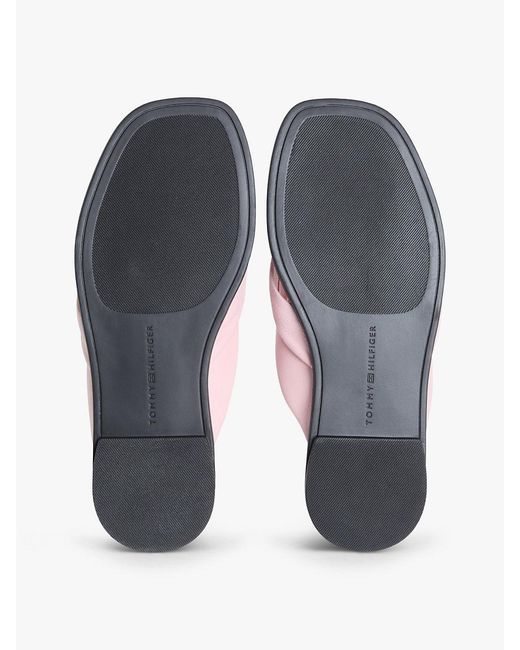 Tommy Hilfiger Multicolor Leather Toe Post Flat Sandals