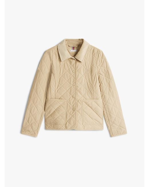 Giubbino Slim Fit Imbottito Con Stemma di Tommy Hilfiger in White