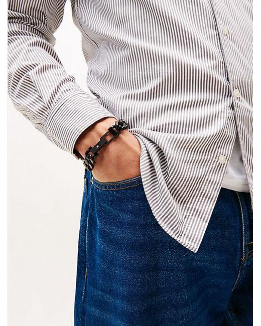 Pulsera De Eslabones En Acero Inoxidable Tommy Hilfiger de hombre de color Black