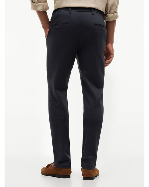 Tommy Hilfiger Blue Bleeker Slim Textured Chinos for men