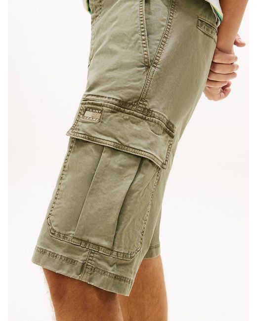 Tommy Hilfiger Natural Otis Washed Cargo Shorts for men