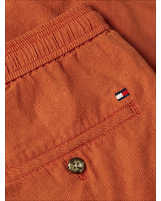 Tommy Hilfiger Orange Dover Washed Regular Fit Shorts for men