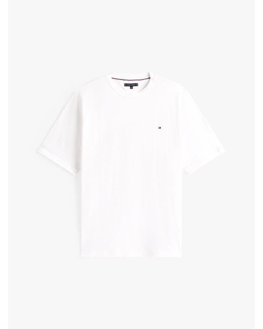 T-Shirt Ajusté Plus À Col Ras-Du-Cou Tommy Hilfiger pour homme en coloris White