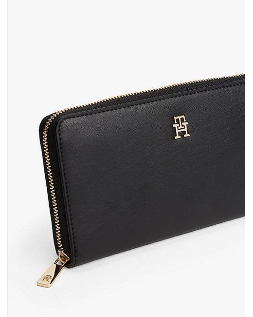 Cartera Icon Con Cremallera Tommy Hilfiger de color Black