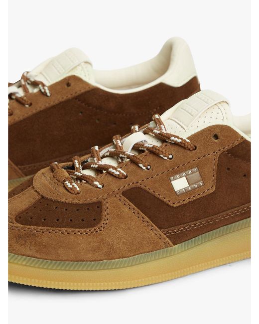 Tommy Hilfiger Brown The Greenwich Suede Cupsole Trainers