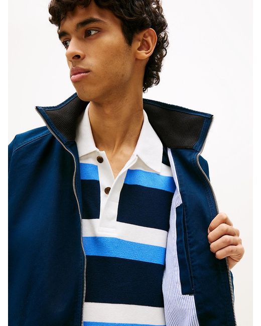 Tommy Hilfiger Blue Twill Zip-Thru Jacket for men