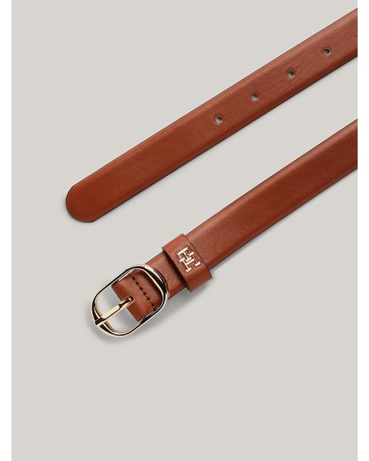Tommy Hilfiger Brown Casual Oval Buckle Leather Belt