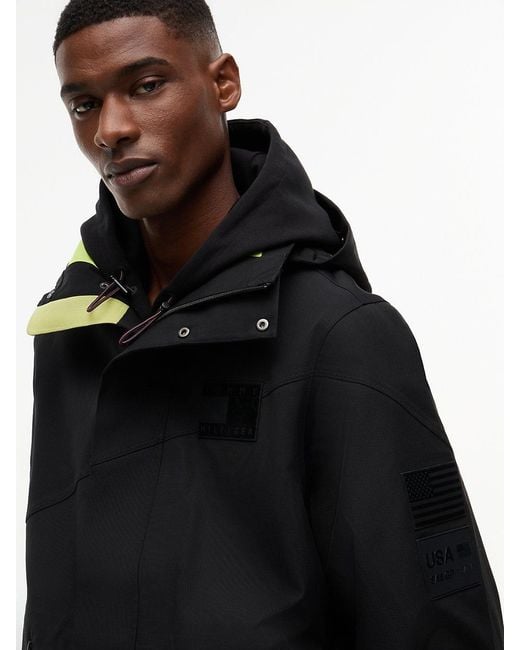 Tommy Hilfiger Black Tommy X U.s. Sail Gp Team Relaxed Hooded Jacket