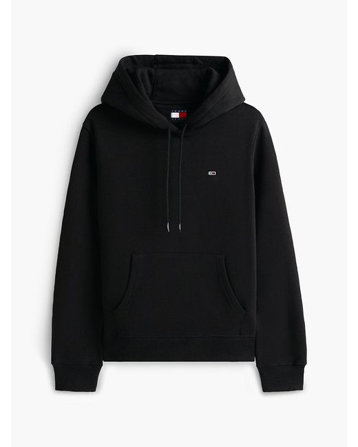 Tommy Hilfiger Black Brushed Fleece Drawstring Hoody