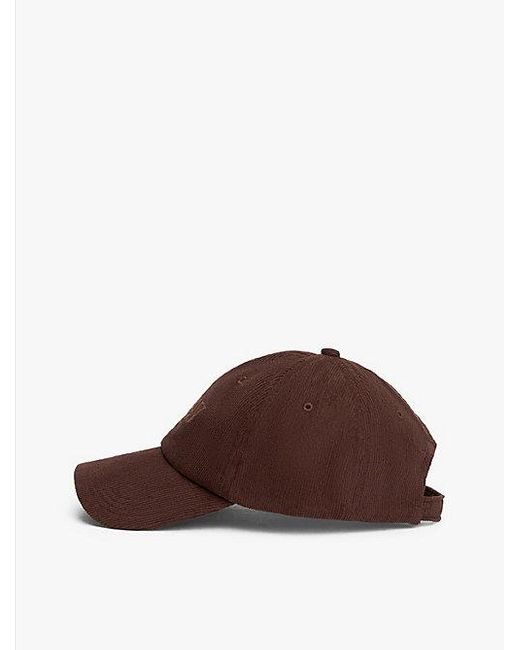 Gorra De Béisbol De Pana Con Logo Bordado Tommy Hilfiger de color Brown