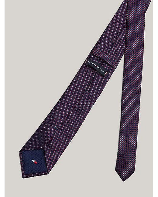 Corbata de seda con diseño geométrico Tommy Hilfiger de hombre de color Purple