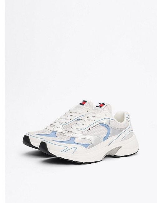Zapatillas Con Paneles Metalizados Tommy Hilfiger de color White