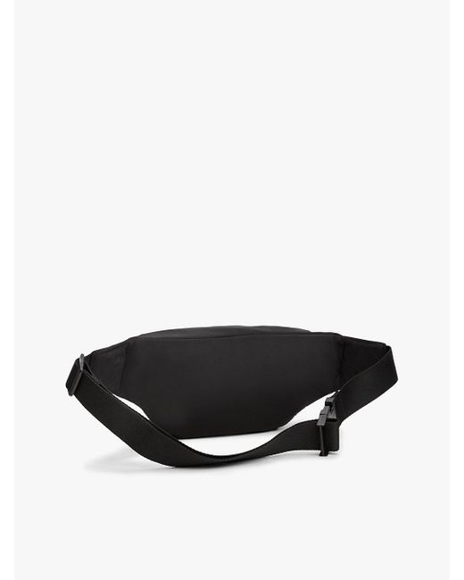 Tommy Hilfiger Black Rubberised Logo Bum Bag for men