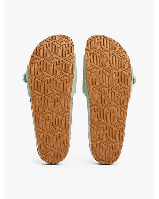 Sandalias De Ante Con Tira Ajustable Tommy Hilfiger de color Green