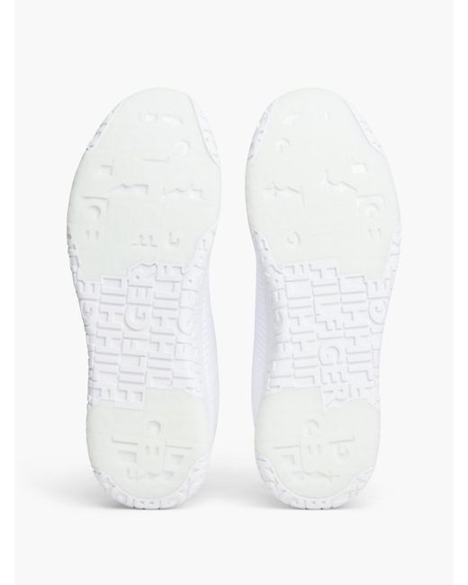 Tommy Hilfiger White Signature Knitted Trainers for men