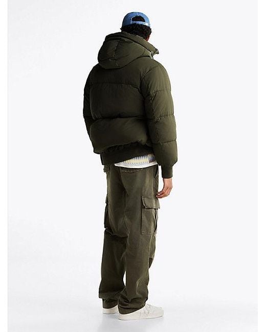 Cazadora Acolchada Con Capucha Tommy Hilfiger de hombre de color Green