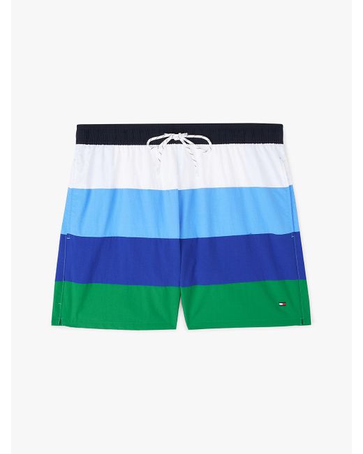 Maillot De Bain Mi-Long À Rayures Tommy Hilfiger pour homme en coloris Blue