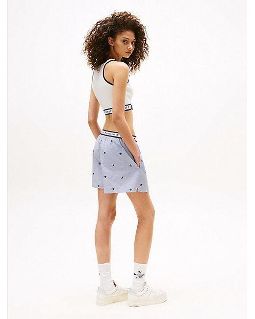 Camiseta De Tirantes Tommy Girl Cropped Tommy Hilfiger de color White