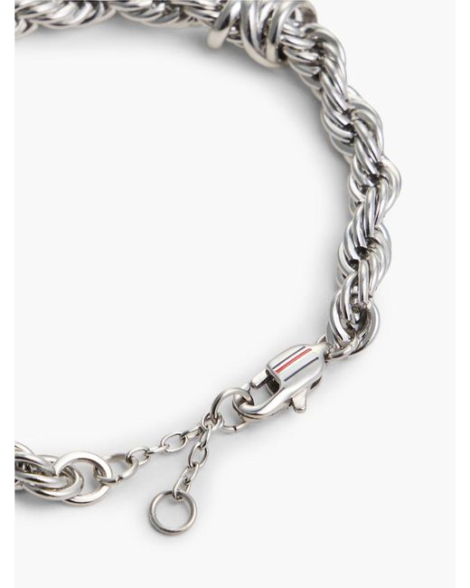 Tommy Hilfiger White Stainless Steel Rope Chain Bracelet