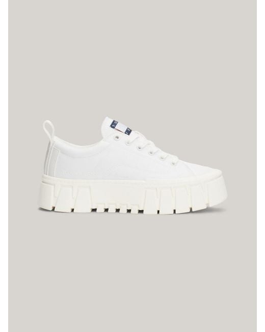 Tommy Hilfiger Natural Cleat Flatform Sole Trainers