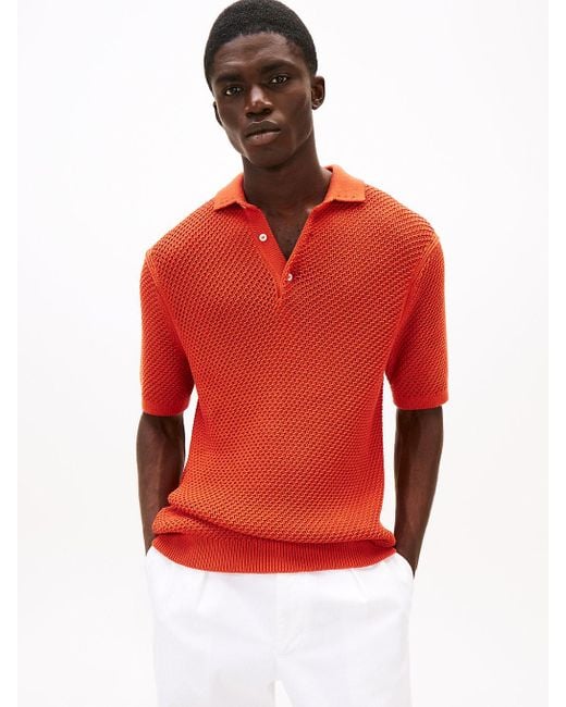 Polo Coupe Standard Smart Casual Tommy Hilfiger pour homme en coloris Red