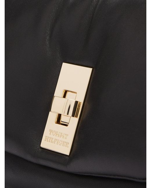 Tommy Hilfiger Chain Strap Soft Leather Crossbody Bag in Black Lyst UK