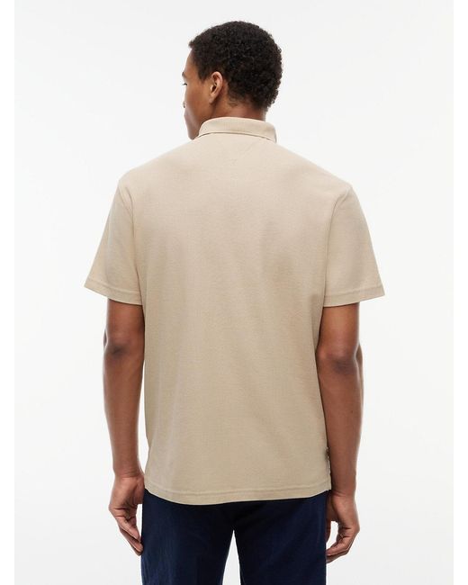 Tommy Hilfiger Blue Classic Fit Knit Collar Polo Shirt for men