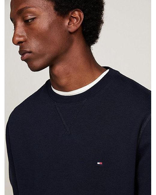 Tommy Hilfiger Rundhals-Sweatshirt Aus Fleece in Blue für Herren