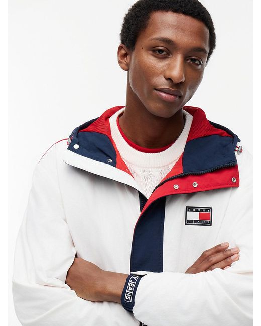 Tommy Hilfiger Blue Logo Regatta Relaxed Ripstop Windbreaker for men