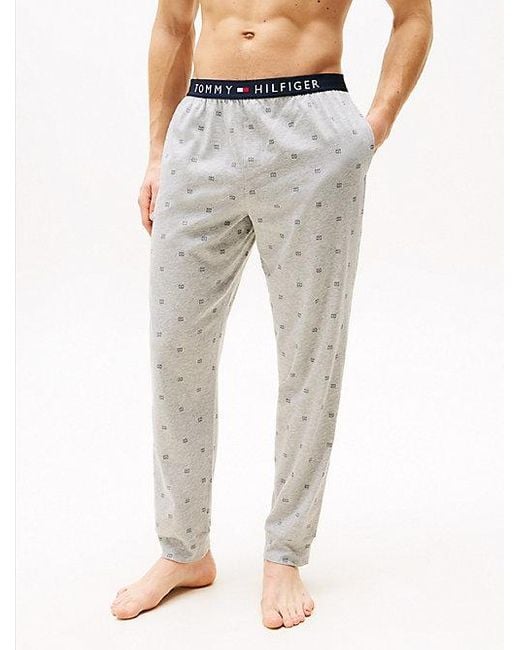 Tommy Hilfiger Original Jersey-Pyjamahose Mit Bündchen in White für Herren