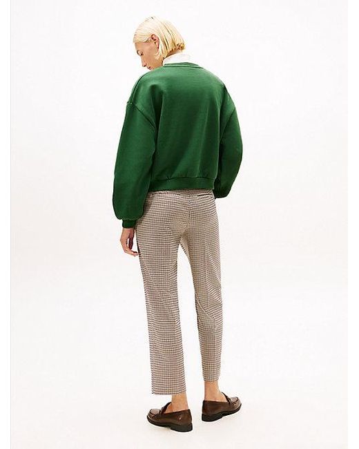 Tommy Hilfiger Relaxed Fit Sweatshirt Met Geborduurd Embleem in het Green