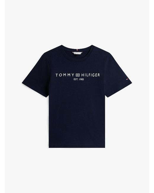 Tommy Hilfiger Blue Logo Crew Neck T-shirt