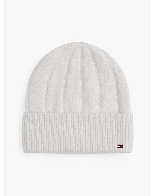Tommy Hilfiger Cadeaubox Met Fluffy Beanie En Sjaal in het White