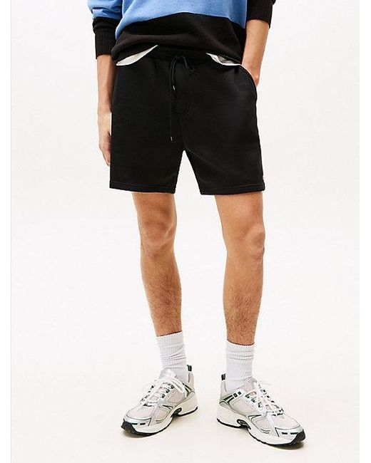 Tommy Hilfiger Regular Fit Short Met Vlagpatch in het Black voor heren