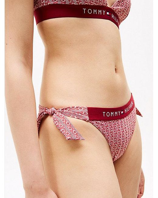 Parte Inferior De Bikini Original Estampada Tommy Hilfiger de color Pink