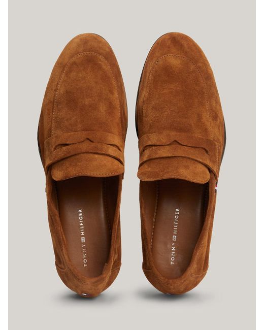 Tommy Hilfiger Brown Flexible Suede Lightweight Loafers for men