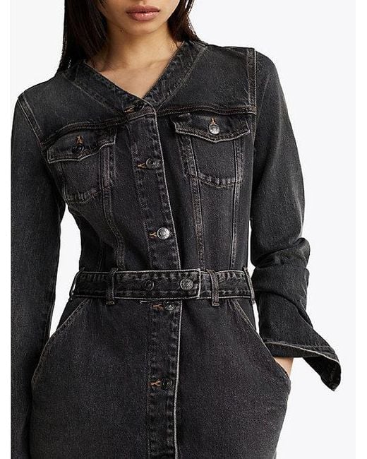 Tommy Hilfiger Denim Mini-Overhemdjurk Met Riem in het Red