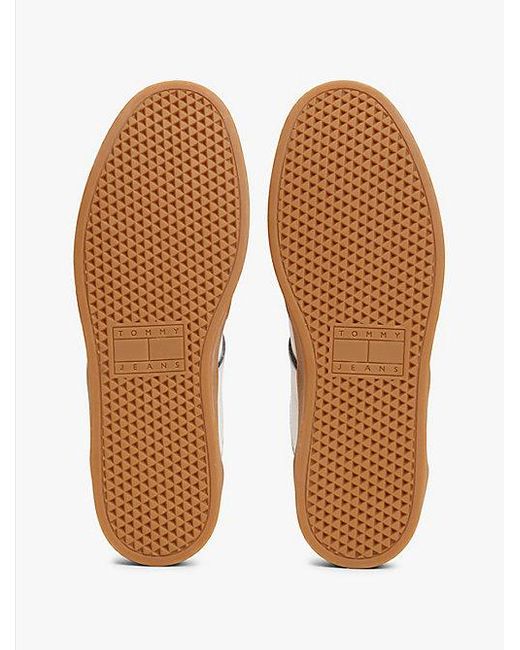 Tommy Hilfiger The Greenwich Sneaker Met Gemengde Texturen En Leer in het White voor heren