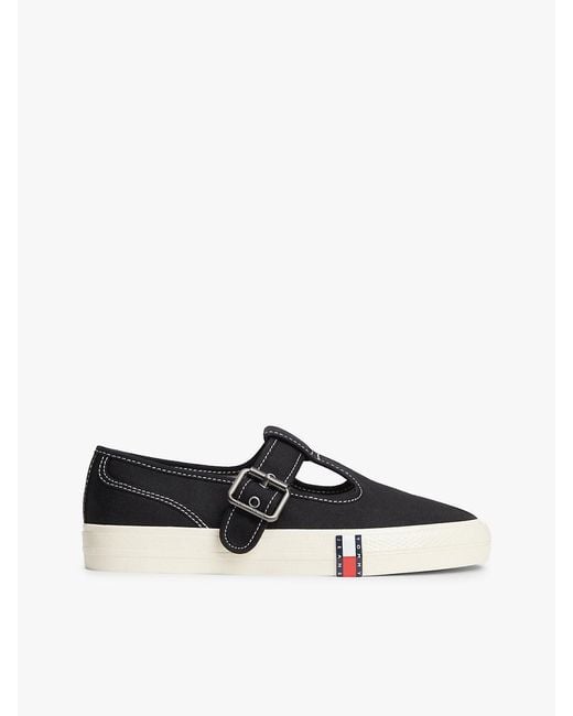 Tommy Hilfiger White Archive Mary Jane Buckle Trainers