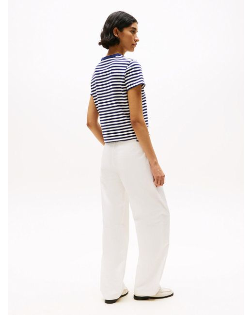 Tommy Hilfiger Blue Hilfiger Sailing Breton Stripe Relaxed T-shirt