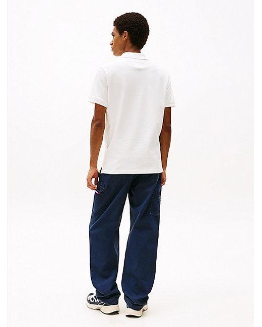 Polo De Corte Slim Tommy Hilfiger de hombre de color White