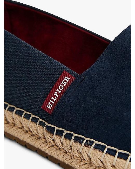 Tommy Hilfiger Suède Espadrille Met Flexibele Zool in het Blue voor heren