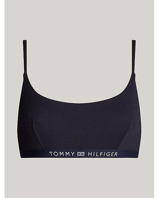 Parte superior de bikini estilo bralette Tommy Hilfiger de color Blue