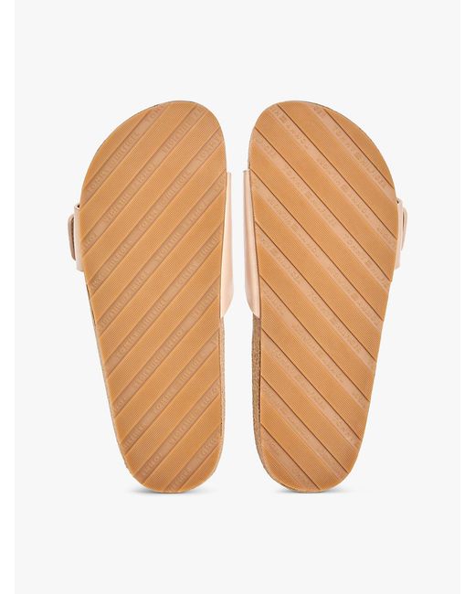 Tommy Hilfiger White Cork Footbed Slip-On Sandals
