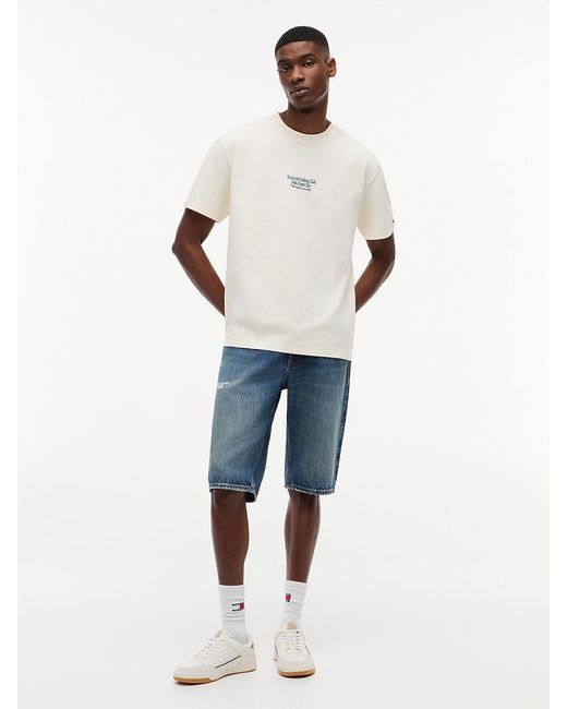 Tommy Hilfiger White Back Graphic Relaxed Jersey T-Shirt for men